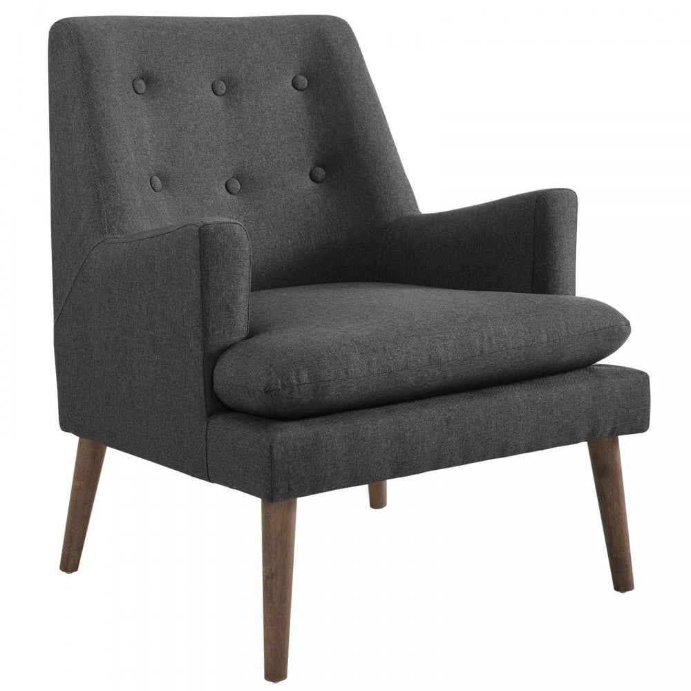 Leisure Upholstered Lounge Chair, Gray