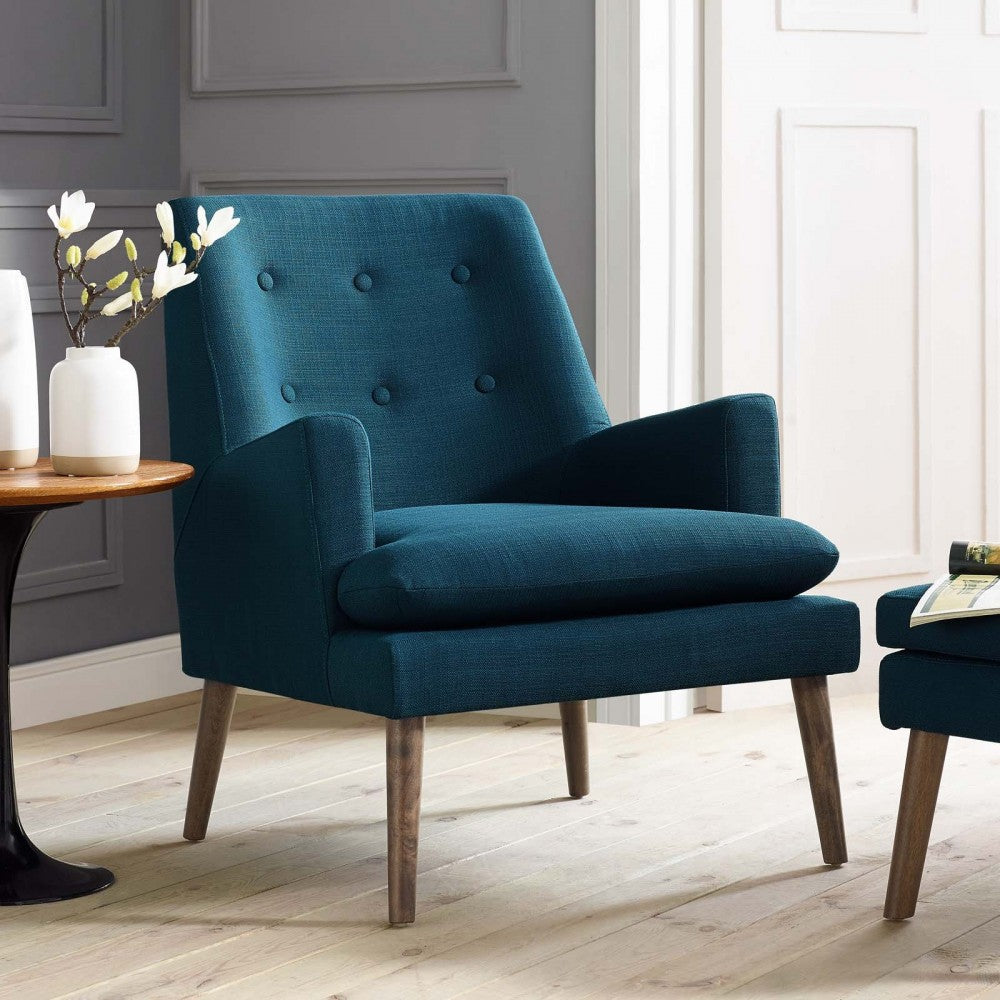 Leisure Upholstered Lounge Chair, Azure