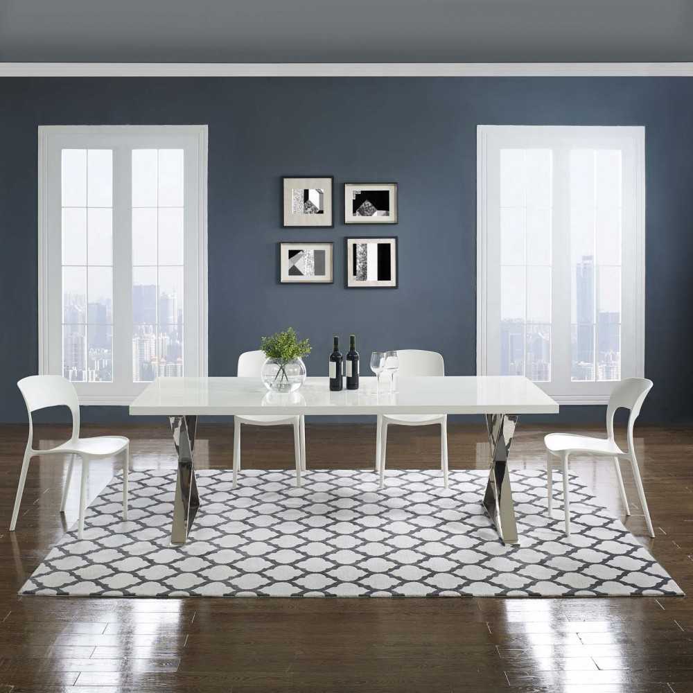 Lida Moroccan Trellis 8x10 Area Rug, Ivory and Charcoal