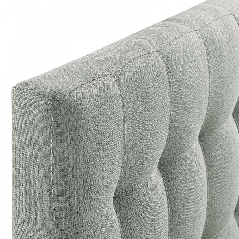 Lily Twin Upholstered Fabric Headboard, Gray
