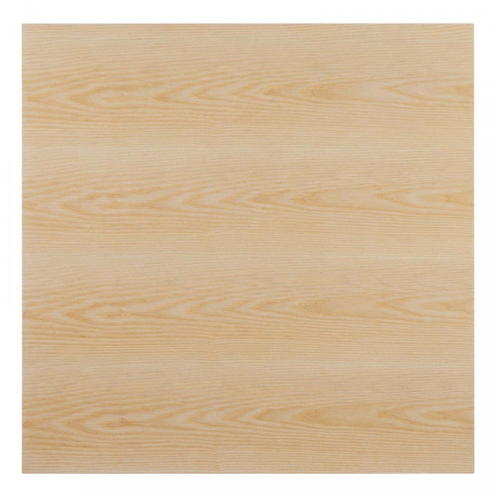 Lippa 36" Wood Square Dining Table, Black Natural