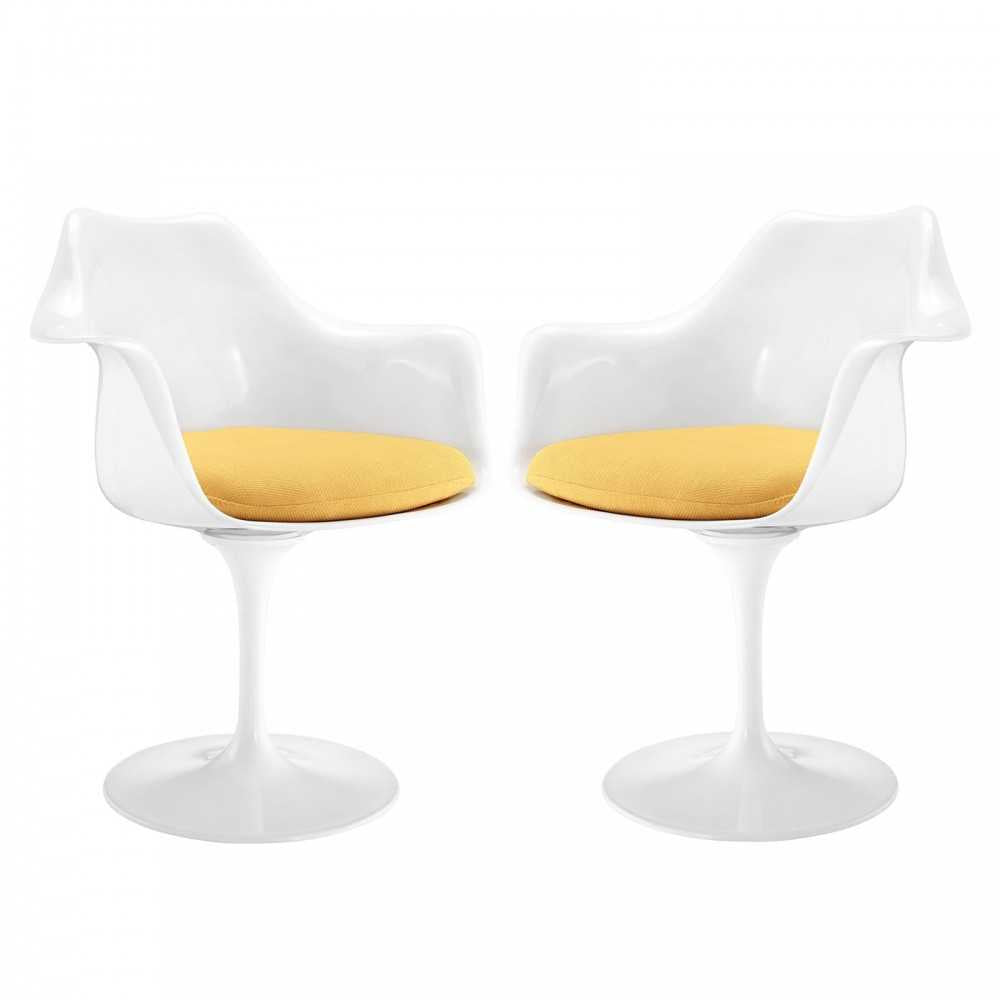 Lippa Dining Armchair Set of 2, Yellow