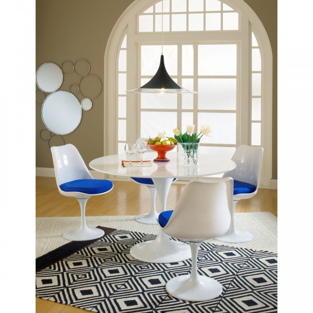 Lippa Dining Fabric Side Chair, Blue