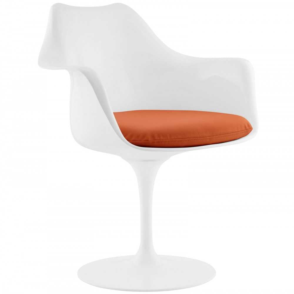 Lippa Dining Vinyl Armchair, Orange