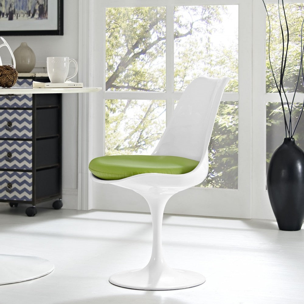 Lippa Dining Vinyl Side Chair, Green