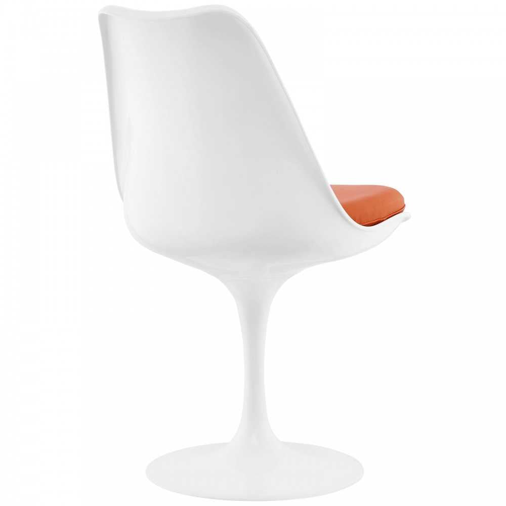 Lippa Dining Vinyl Side Chair, Orange