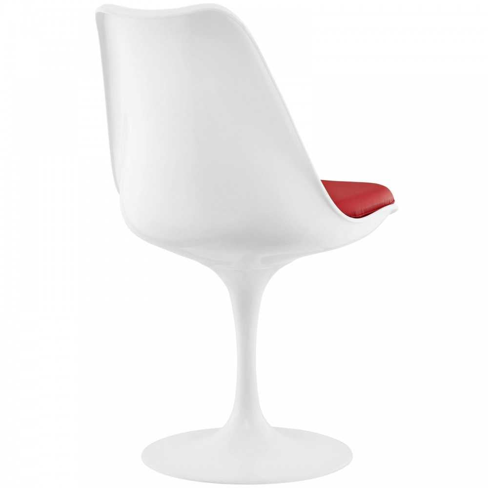 Lippa Dining Vinyl Side Chair, Red