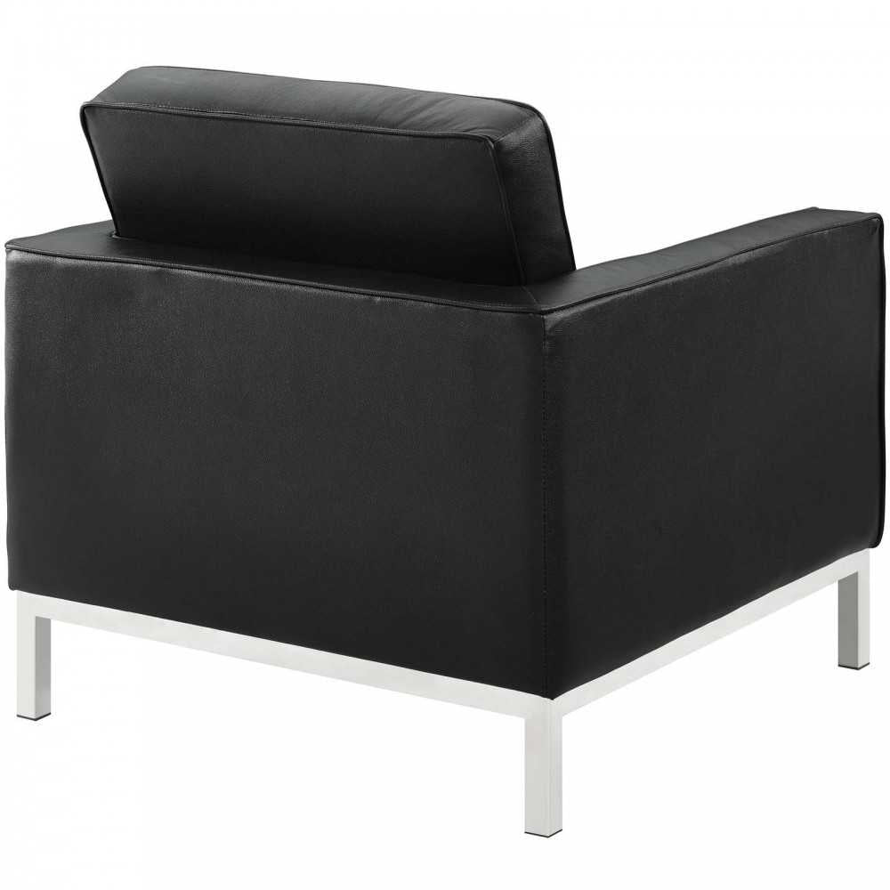 Loft Leather Armchair, Black