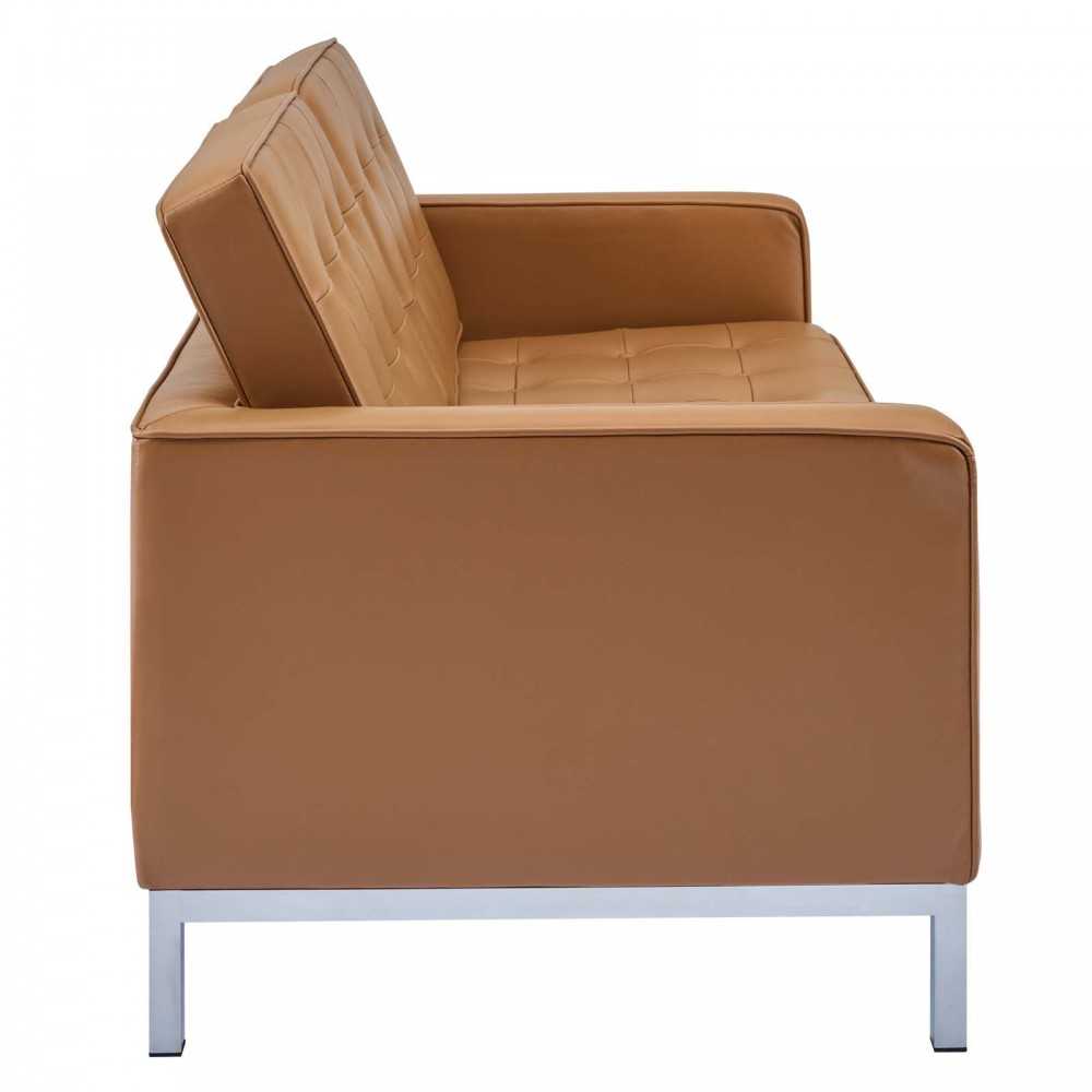 Loft Leather Loveseat, Tan
