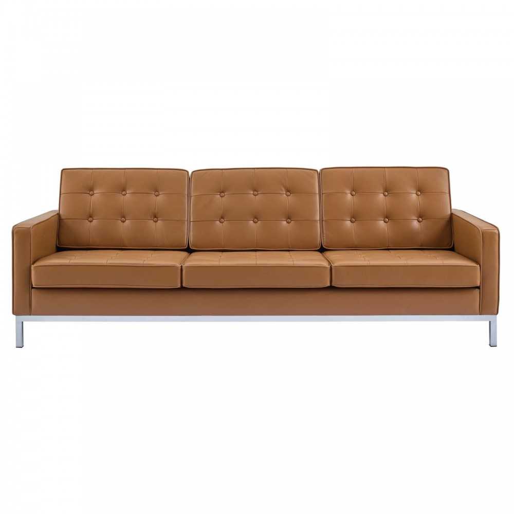 Loft Leather Sofa, Tan