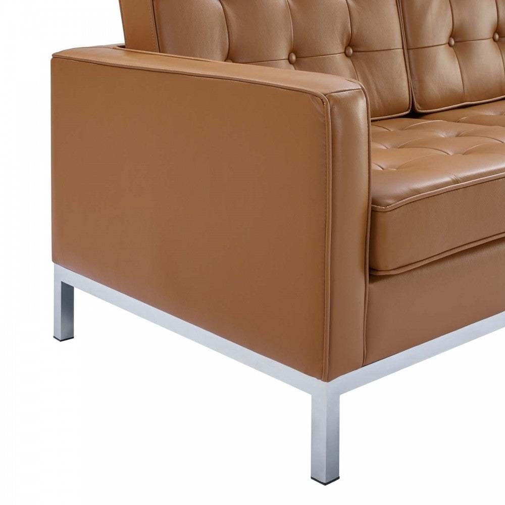 Loft Leather Sofa, Tan
