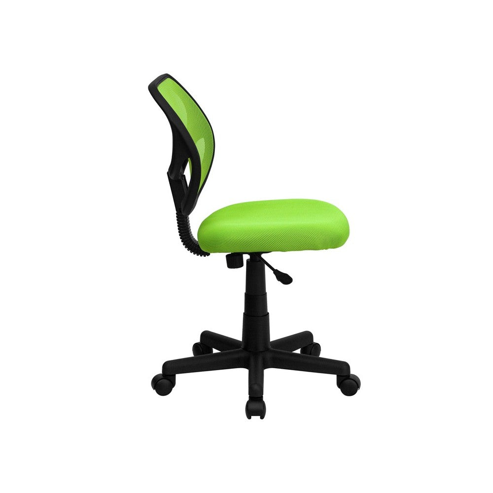 Low Back Green Mesh Swivel Task Office Chair