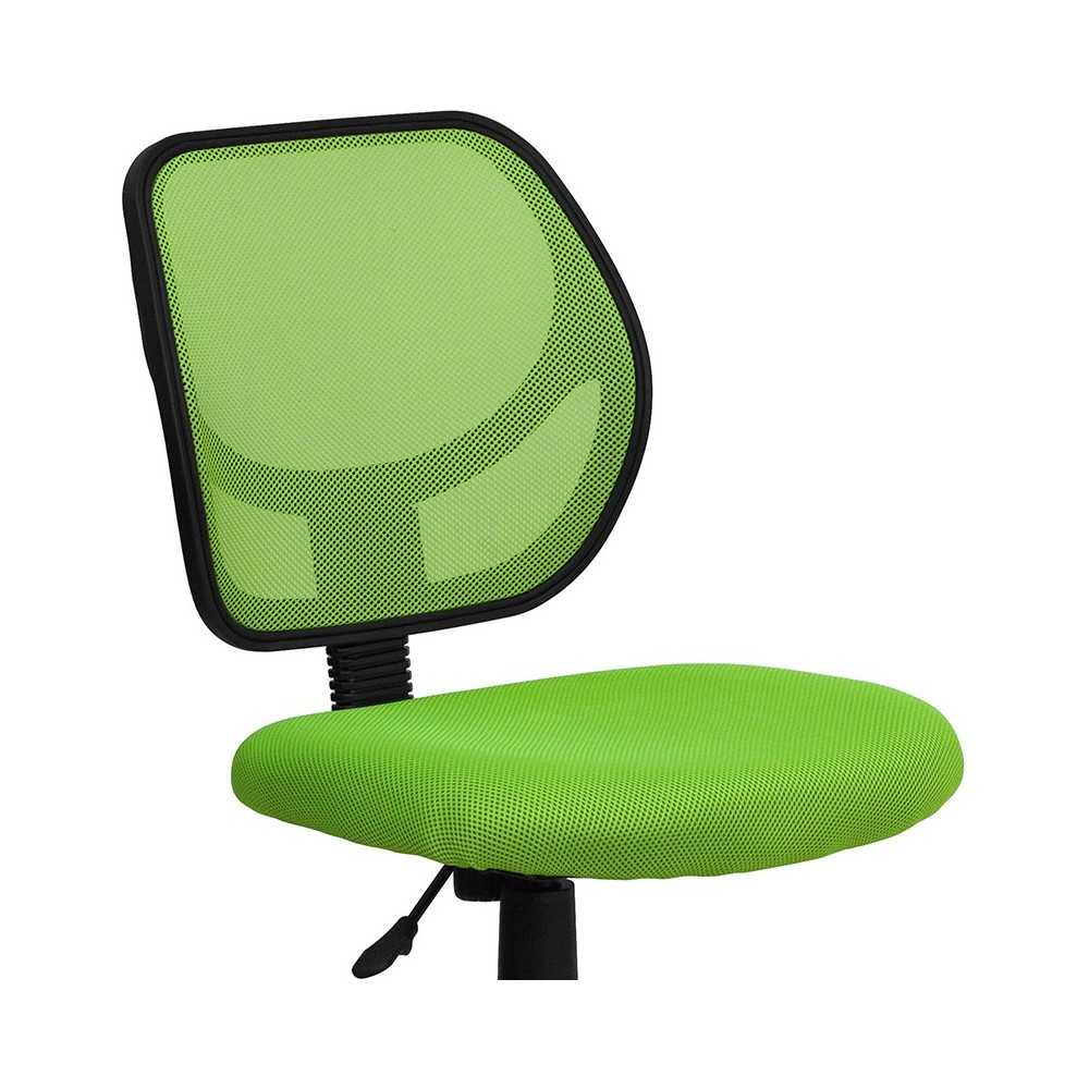 Low Back Green Mesh Swivel Task Office Chair