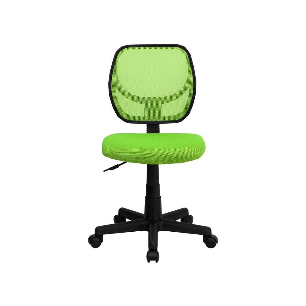 Low Back Green Mesh Swivel Task Office Chair