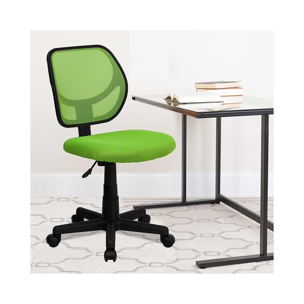Low Back Green Mesh Swivel Task Office Chair