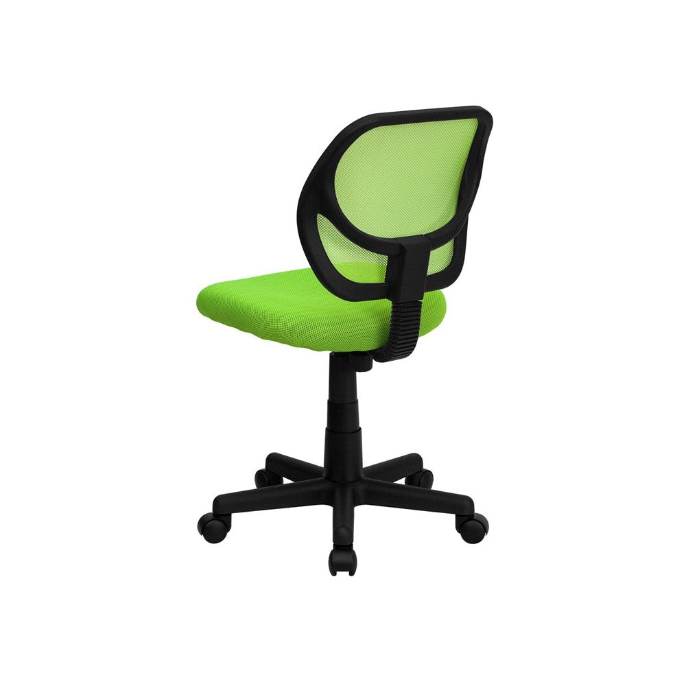 Low Back Green Mesh Swivel Task Office Chair