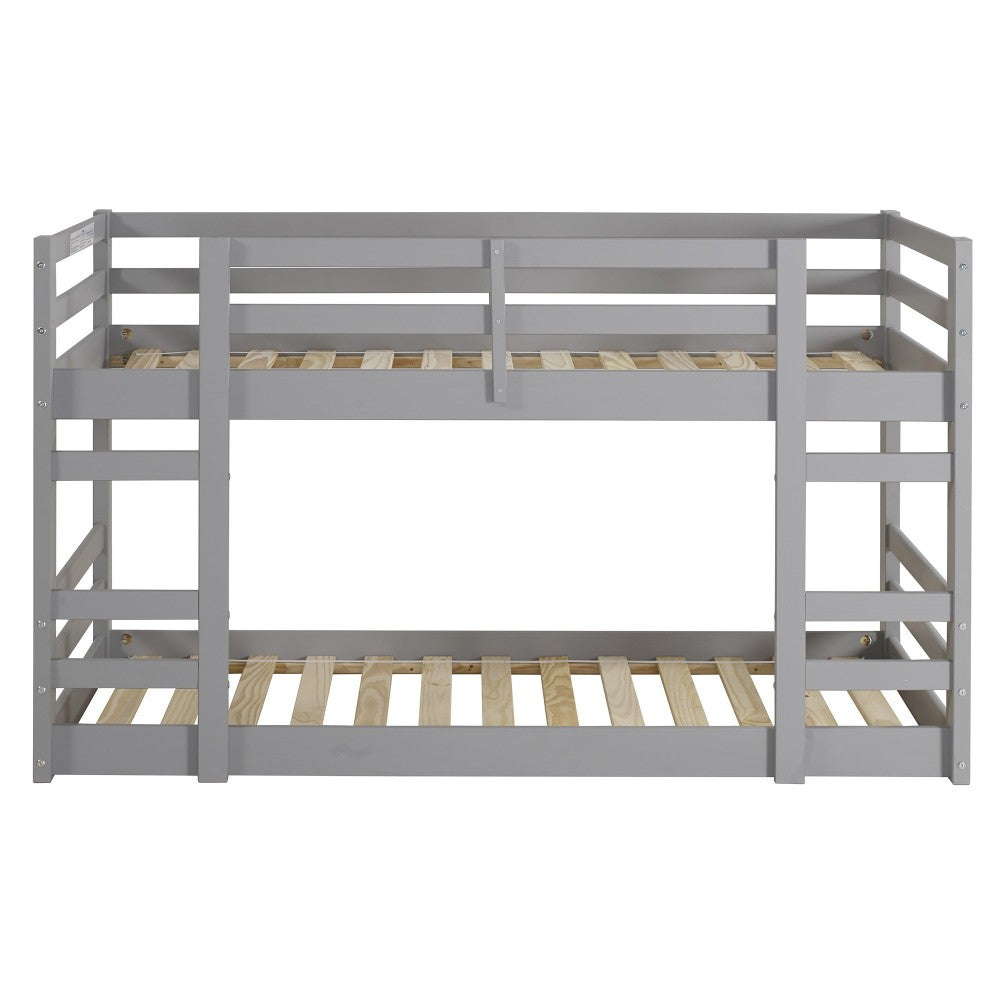 Low Wood Twin Bunk Bed - Gray