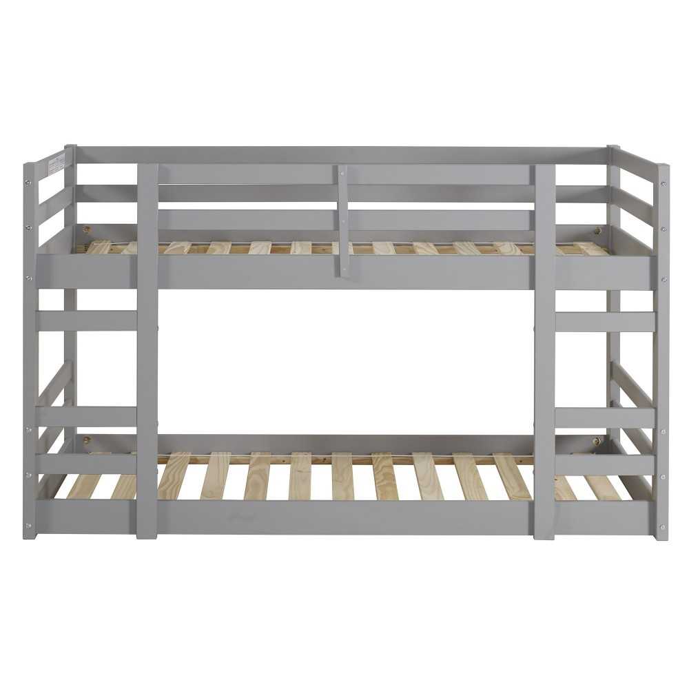 Low Wood Twin Bunk Bed - Gray