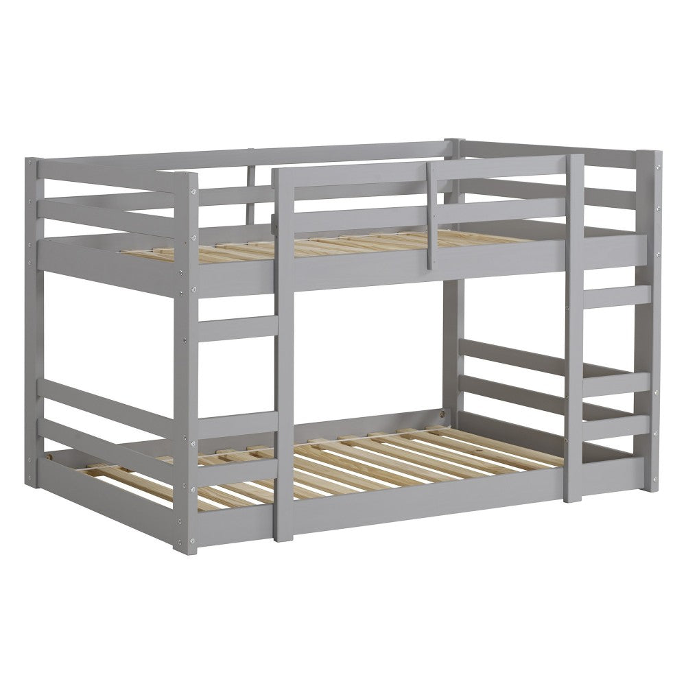 Low Wood Twin Bunk Bed - Gray