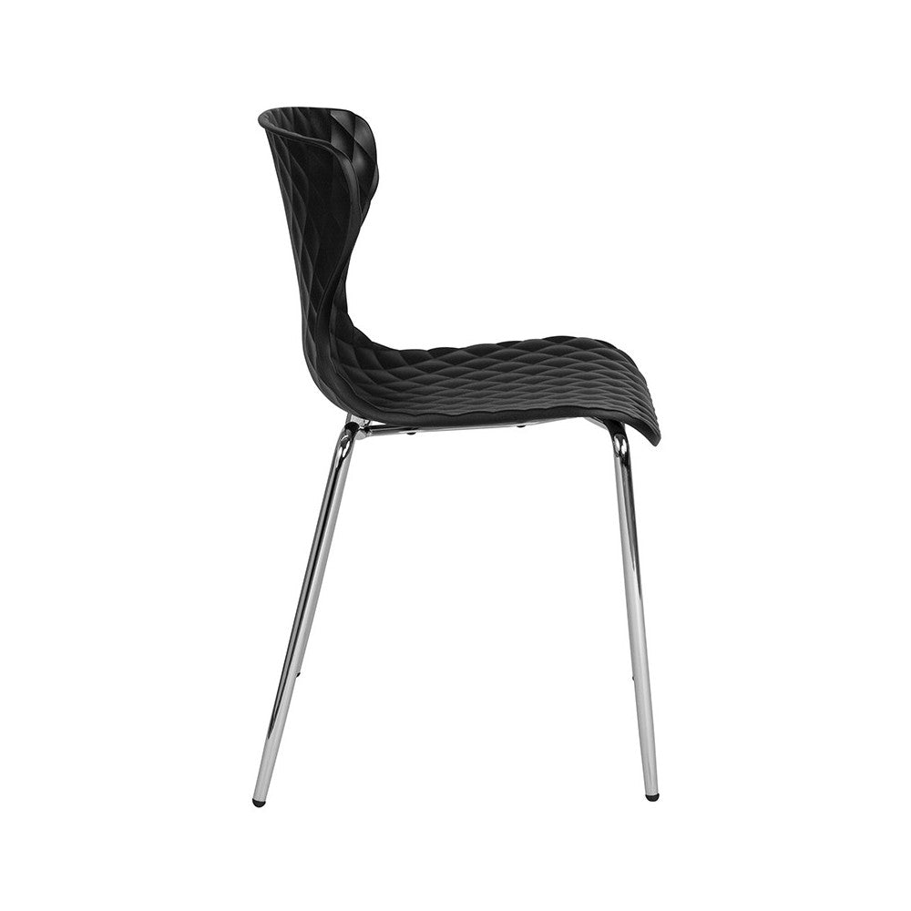 Lowell Contemporary Design Black Plastic Stack Chair