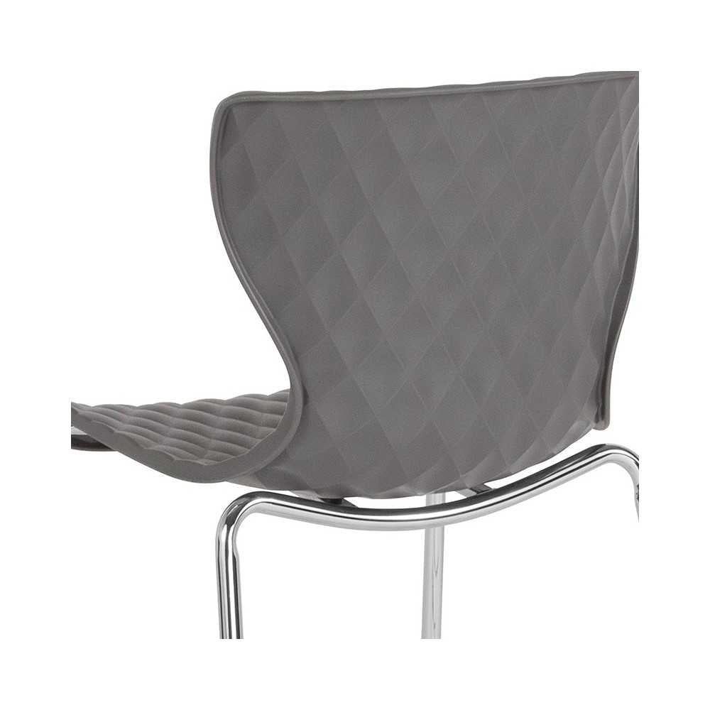 Lowell Contemporary Design Gray Plastic Stack Chair