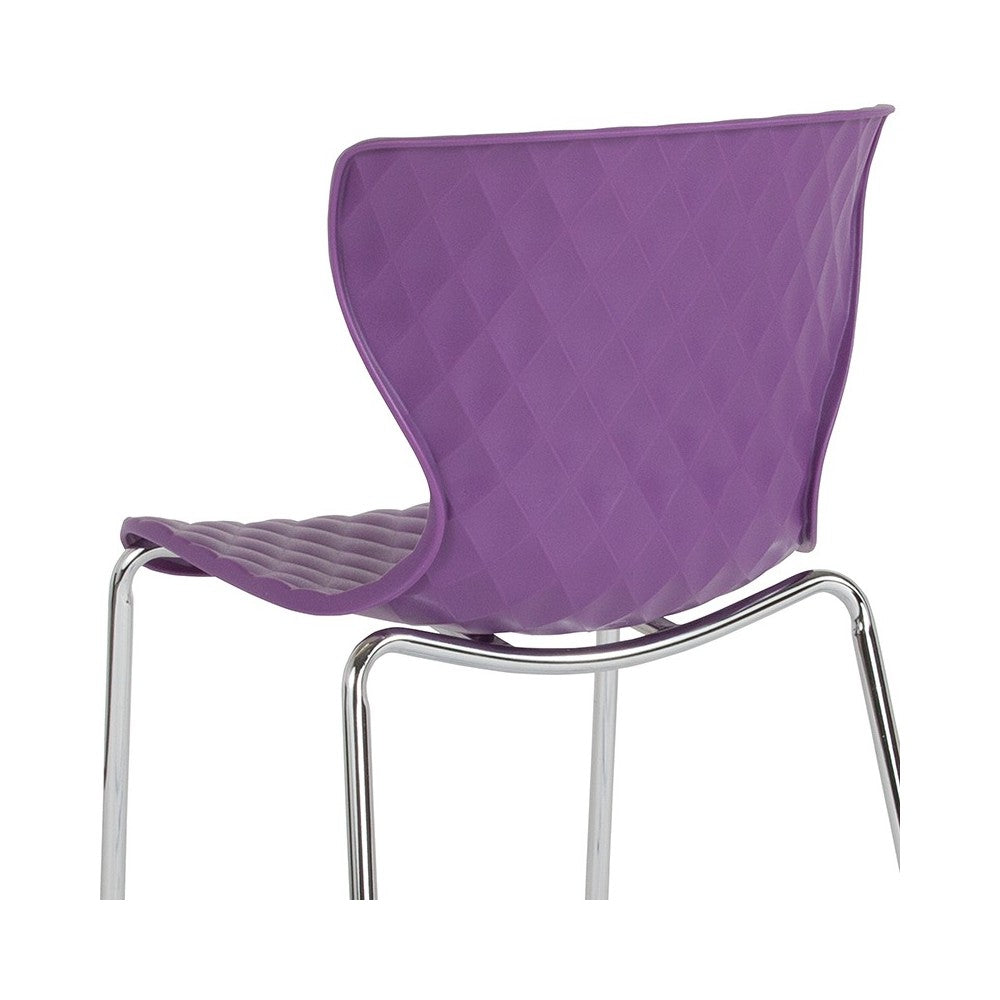 Lowell Contemporary Design Purple Plastic Stack Chair