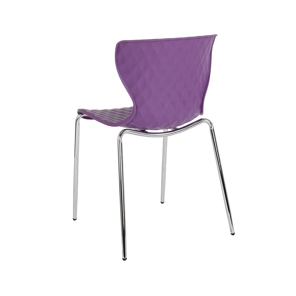 Lowell Contemporary Design Purple Plastic Stack Chair