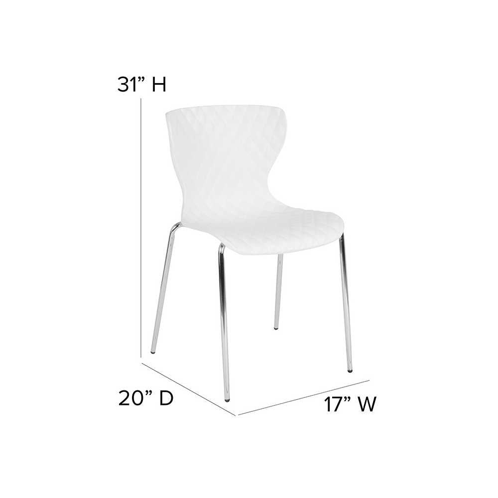 Lowell Contemporary Design White Plastic Stack Chair