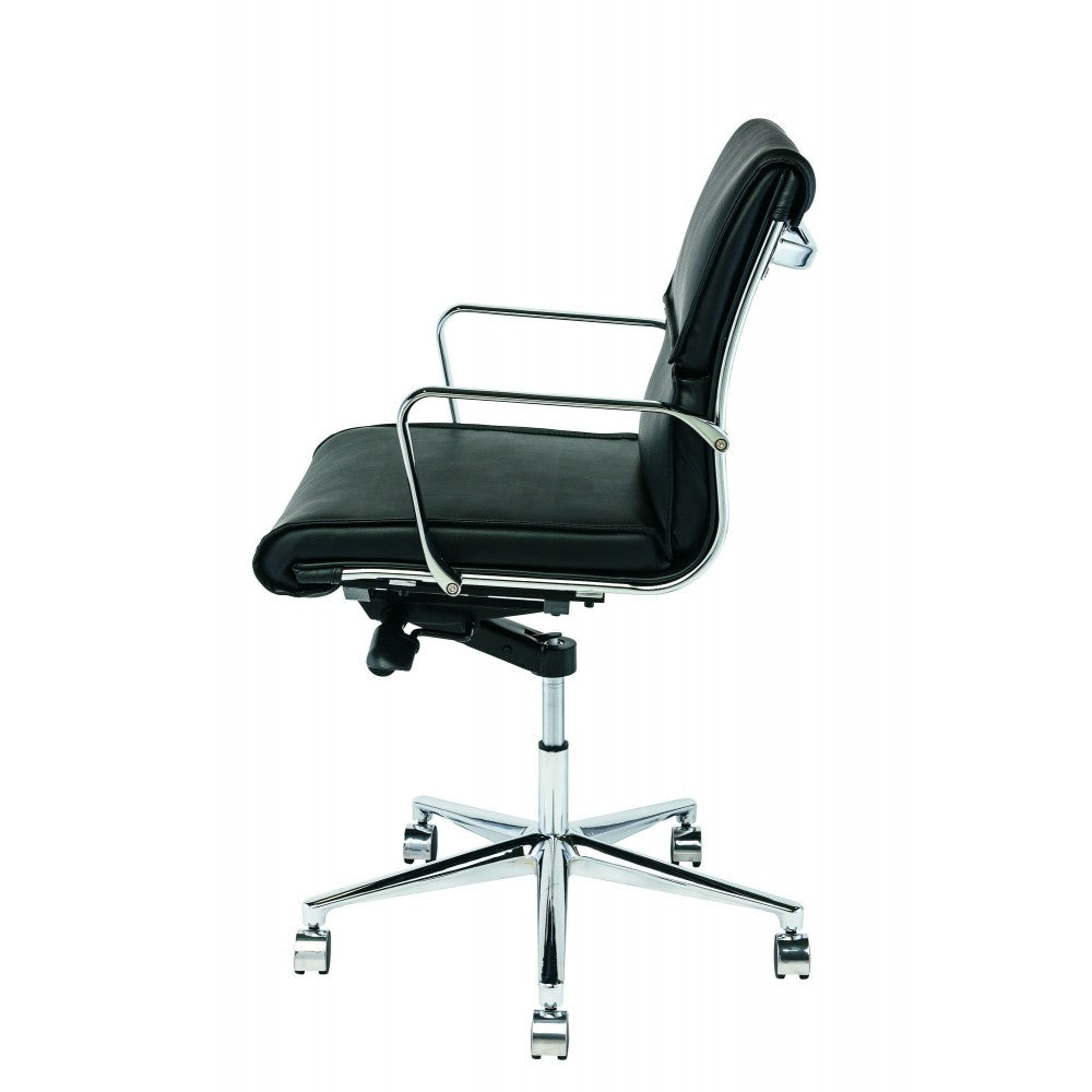 Lucia Black Naugahyde Office Chair, HGJL286