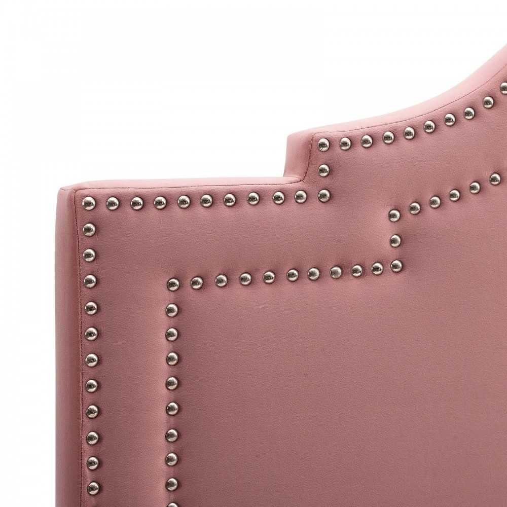 Lucia King/California King Performance Velvet Headboard, Dusty Rose