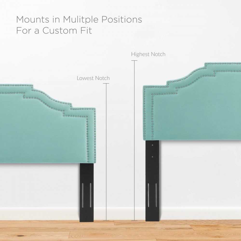 Lucia King/California King Performance Velvet Headboard, Mint