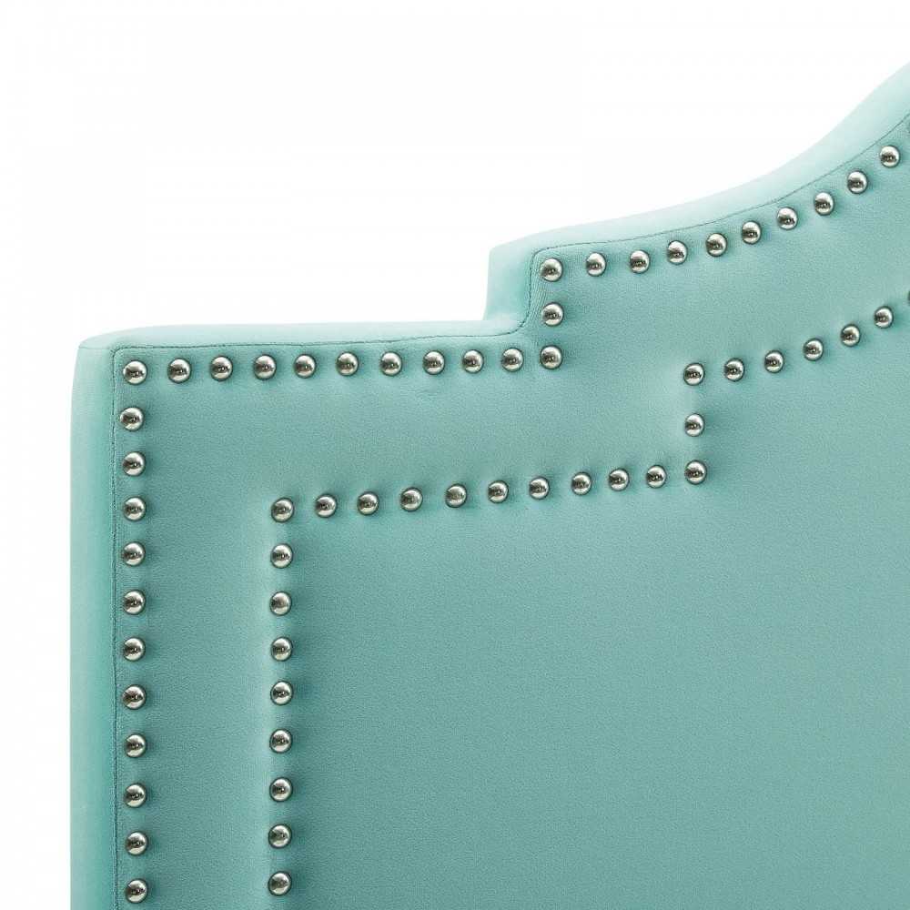 Lucia King/California King Performance Velvet Headboard, Mint