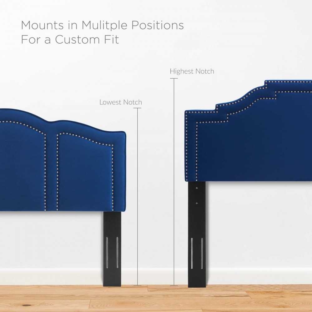Lucia King/California King Performance Velvet Headboard, Navy