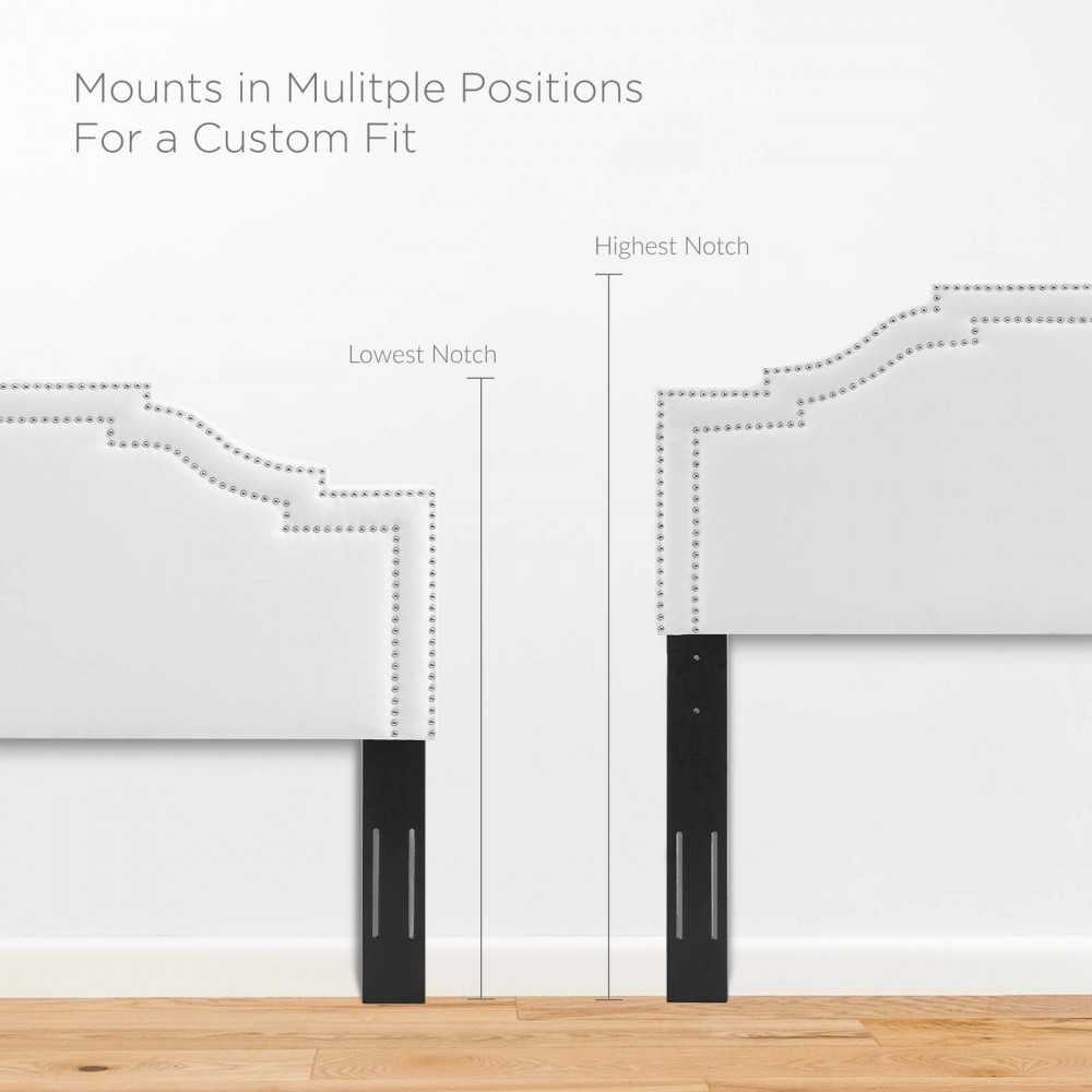 Lucia King/California King Performance Velvet Headboard, White