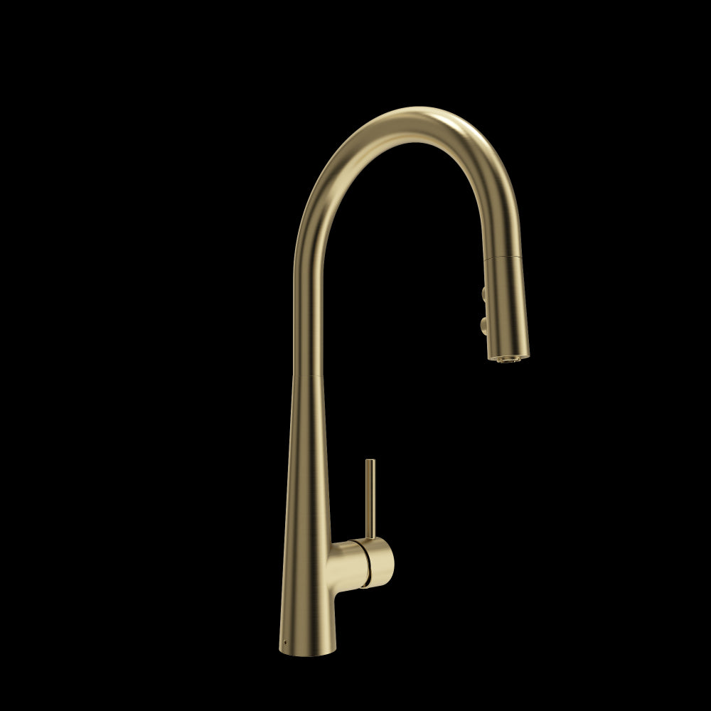 Lugano 2.0 Pull-Down Kitchen Faucet in Brushed Gold