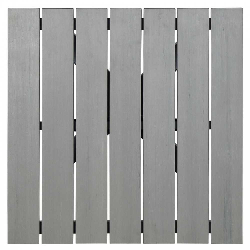 Maine 28" Outdoor Patio Dining Table, Brown Gray