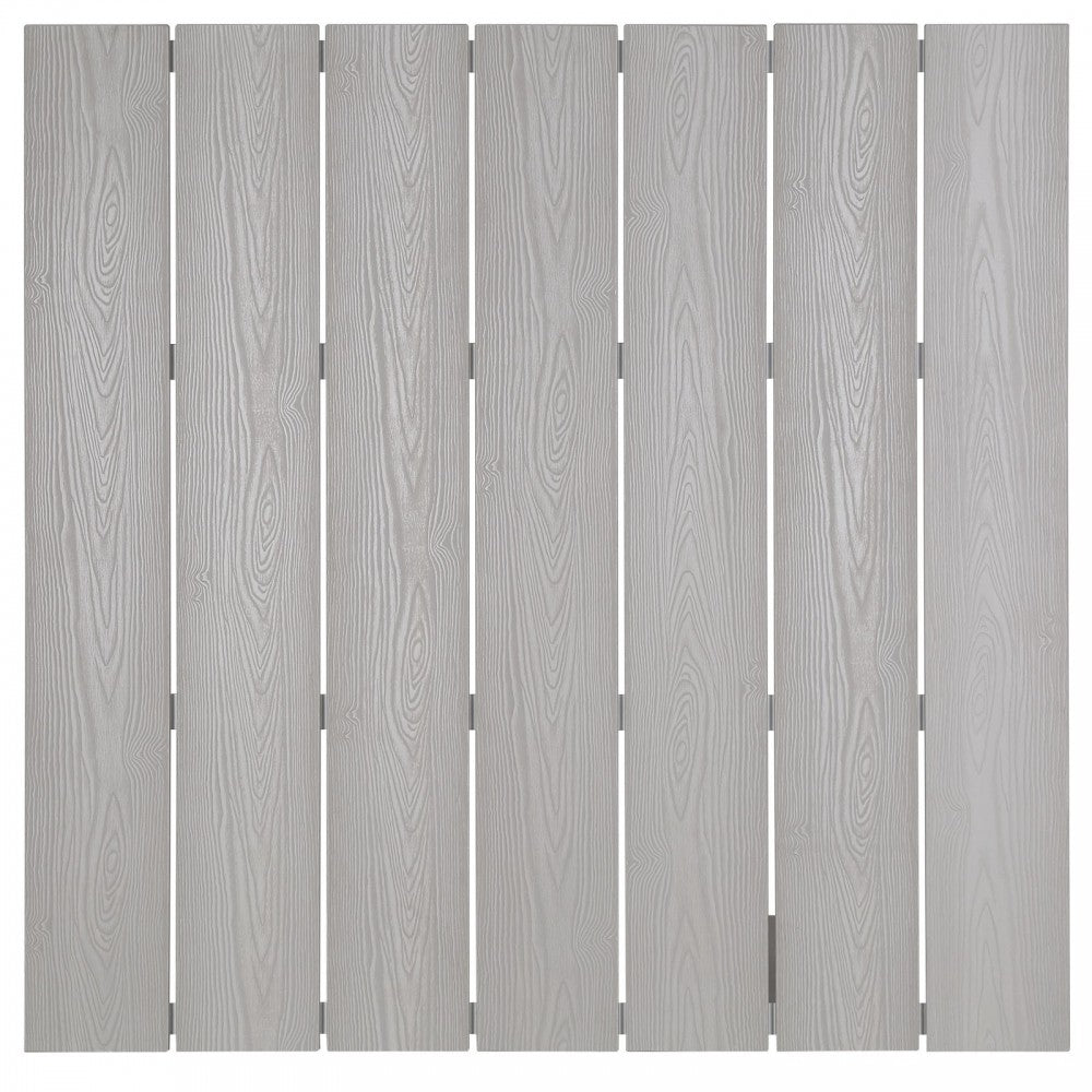Maine Outdoor Patio Bar Table, White Light Gray