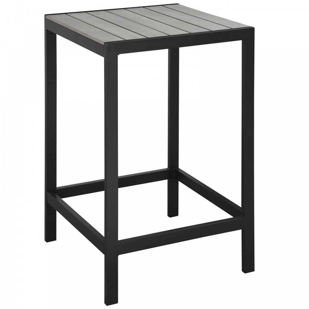 Maine Outdoor Patio Bar Table, Brown Gray