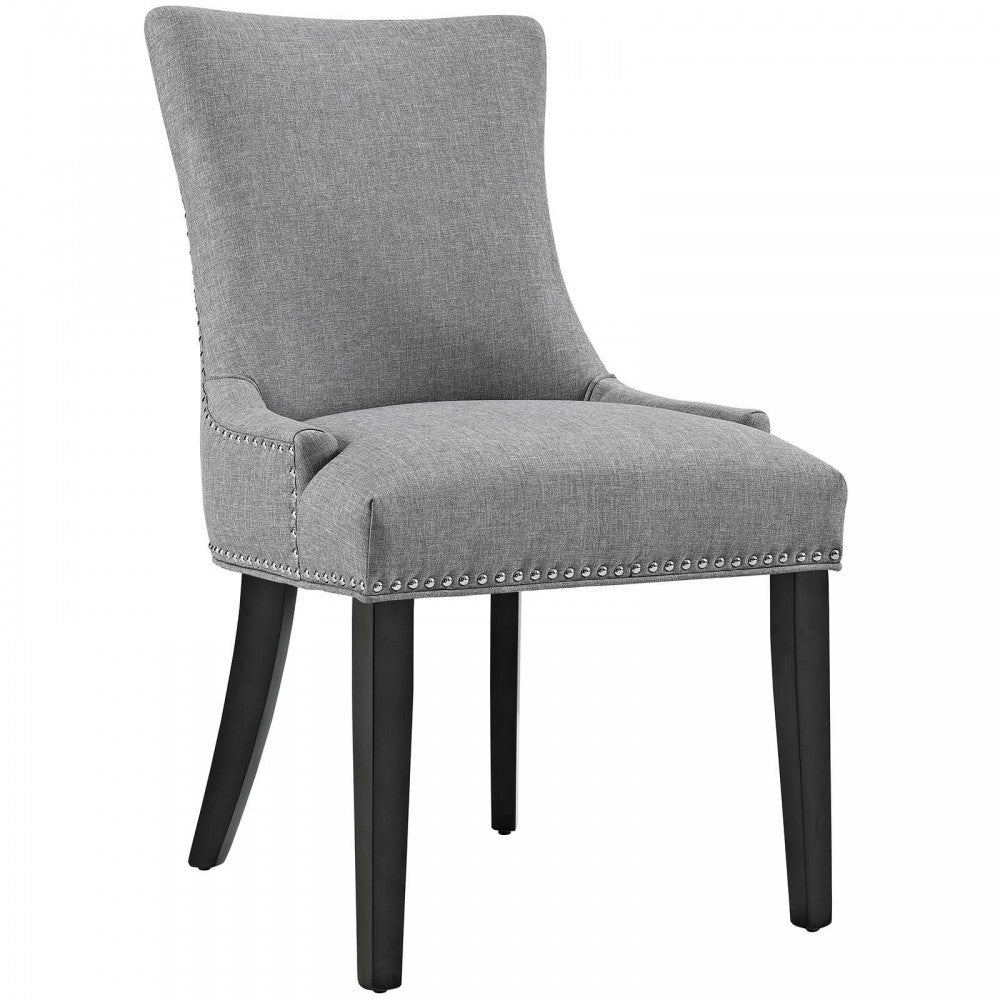 mar Dining Side Chair Fabric Set of 2, Light Gray