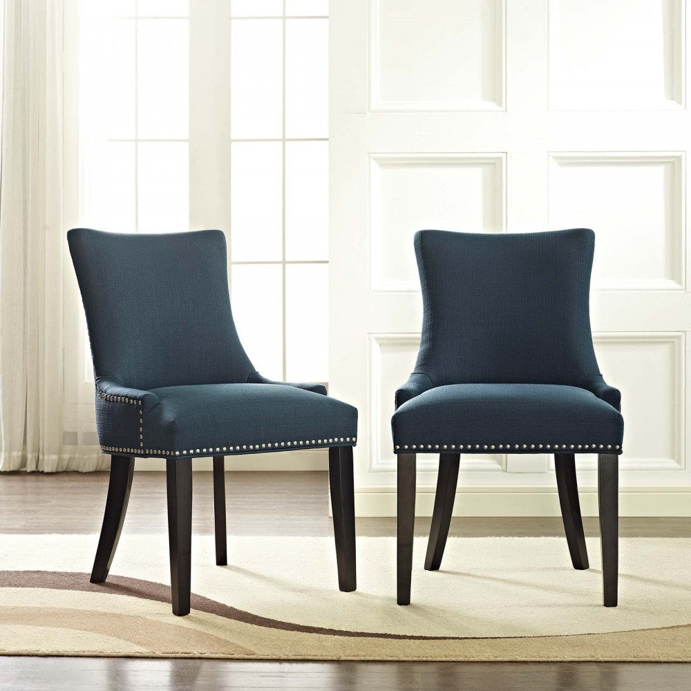mar Dining Side Chair Fabric Set of 2, Azure