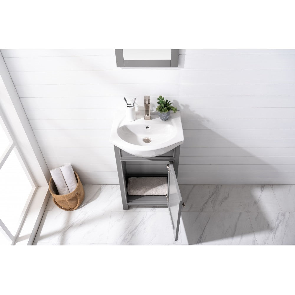 Marian 20" Single Sink Vanity In Gray