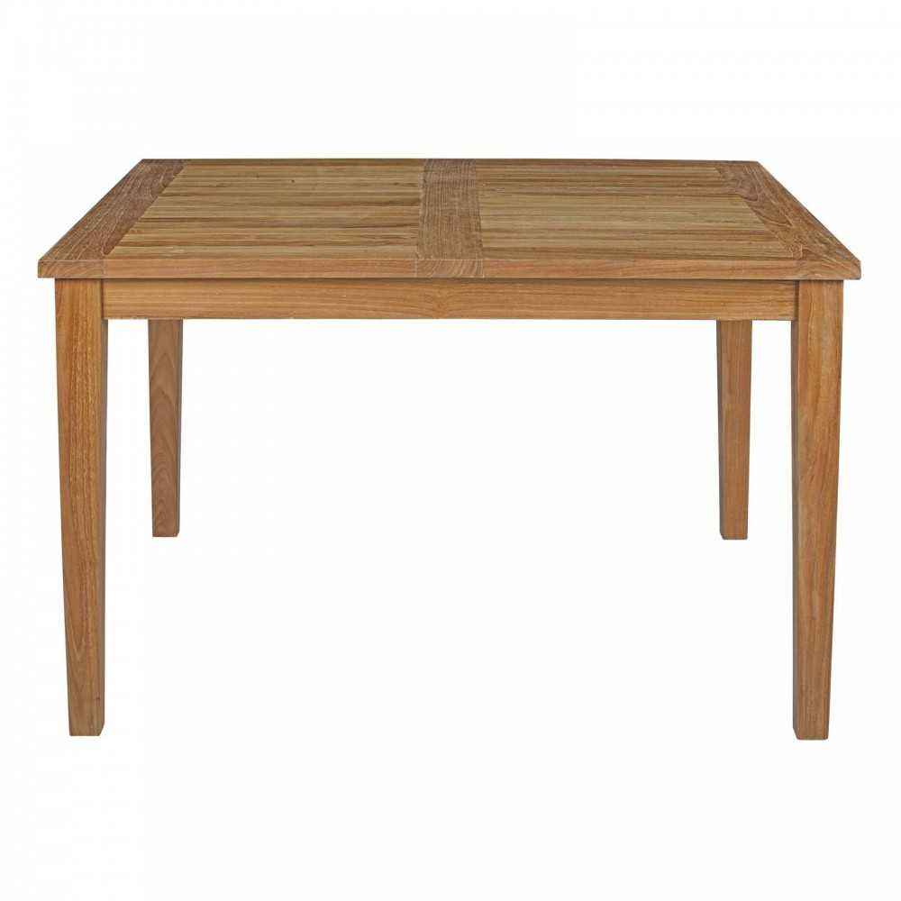Marina Outdoor Patio Teak Dining Table, Natural, EEI-2715-NAT