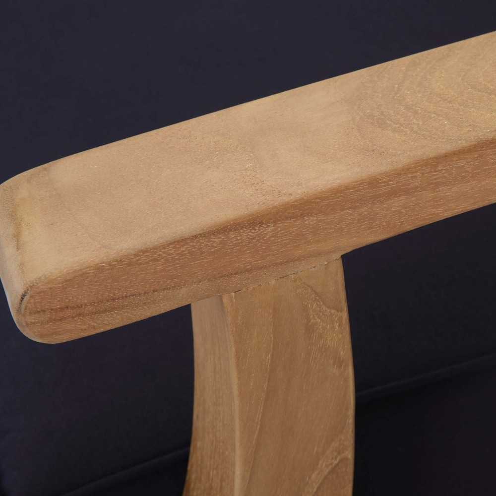 Marina Outdoor Patio Teak Right-Facing Sofa, Natural Navy