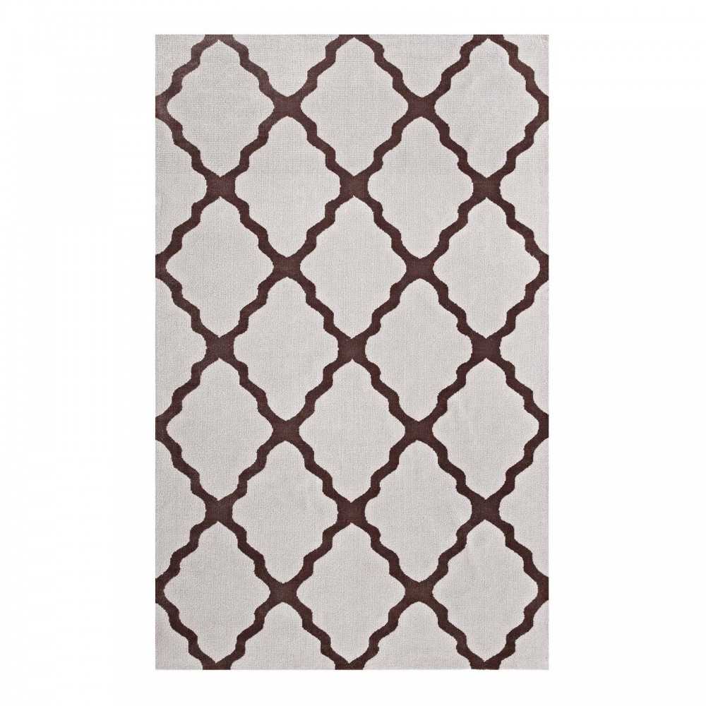 Marja Moroccan Trellis 8x10 Area Rug, Brown and Gray