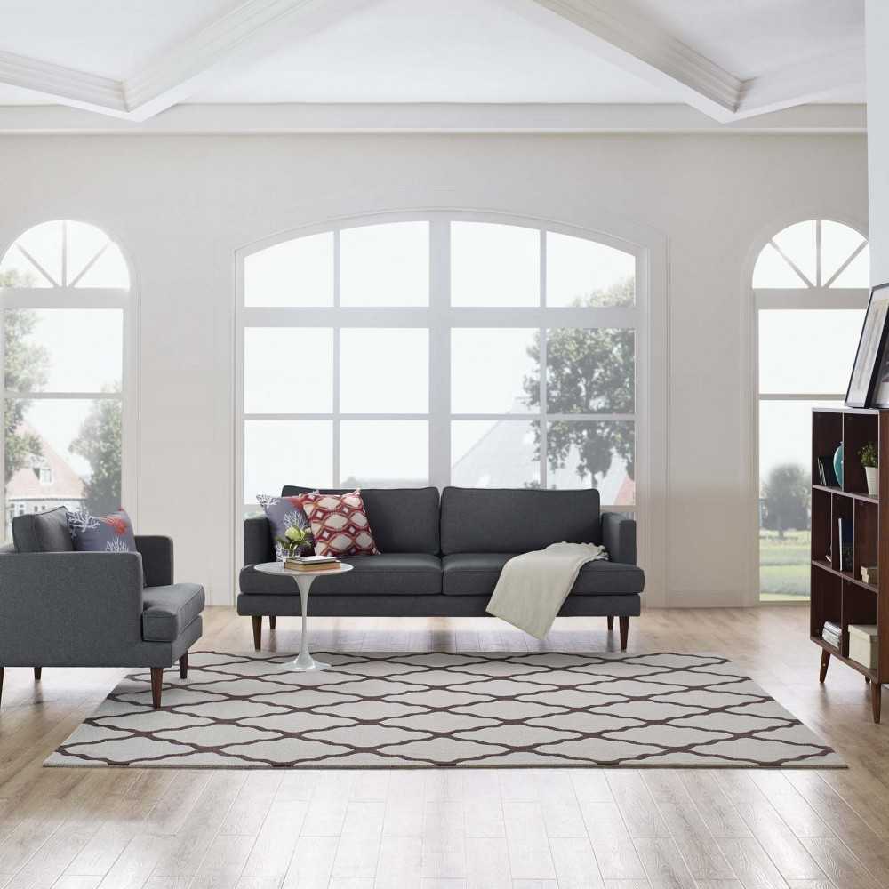 Marja Moroccan Trellis 8x10 Area Rug, Brown and Gray