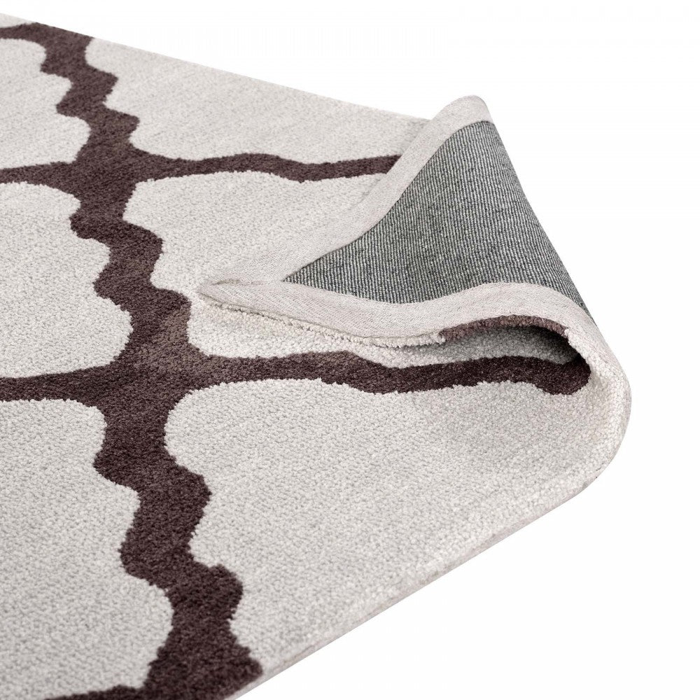 Marja Moroccan Trellis 8x10 Area Rug, Brown and Gray