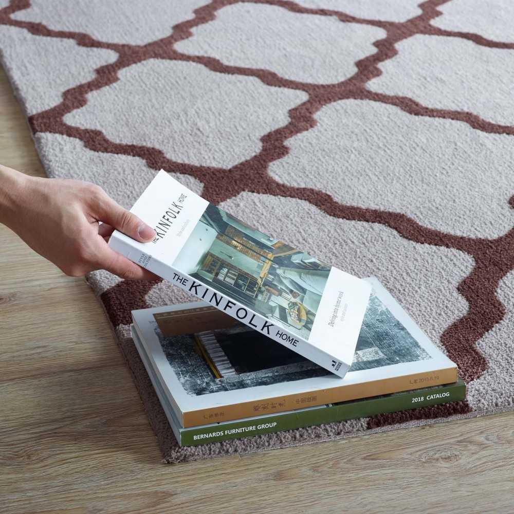 Marja Moroccan Trellis 8x10 Area Rug, Brown and Gray