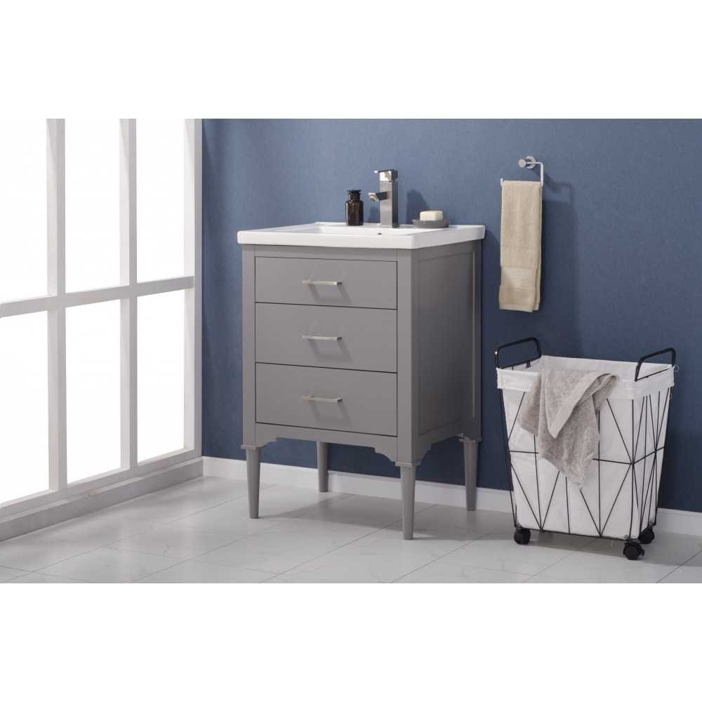 Mason 24" Single Sink Vanity In Gray