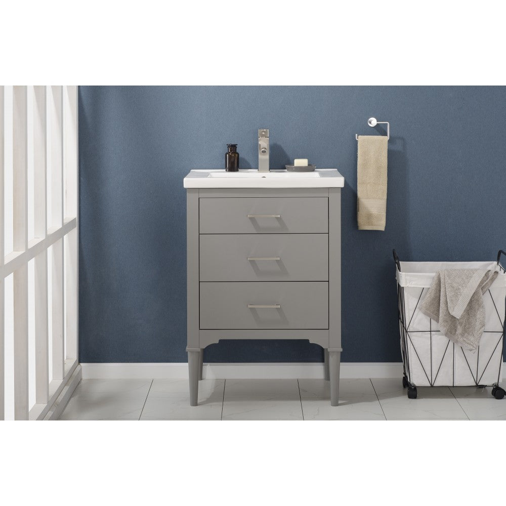 Mason 24" Single Sink Vanity In Gray