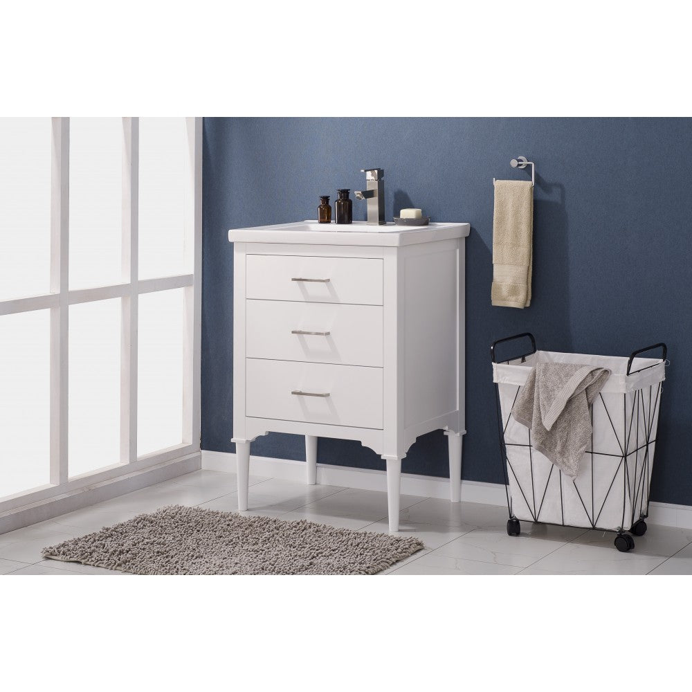 Mason 24" Single Sink Vanity In White